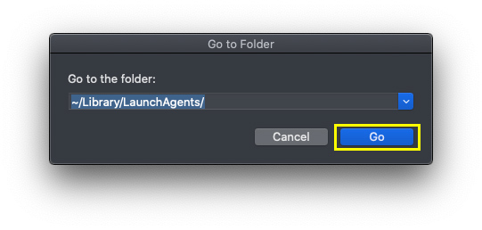 Go to LaunchAgents