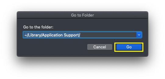 Go to Application Support